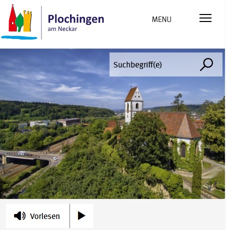 Screenshot Website mobil